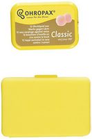 Ohropax Wax Ear Plugs Qty 3 Boxes - Total of 36 Ear Plugs with Free Yellow 6 Compartment Box