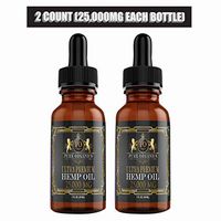 (2 Pack :: 25,000mg Each) Hemp Oil for Pain Relief Anxiety Relief Sleep Support :: Organic - Hemp Extract Supplement