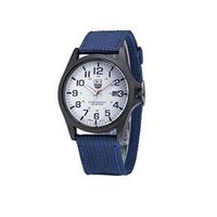 Fxbar,Quartz Casual Mens Watches Handmade Woven Band Analog Wrist Watch Arabic Numerals Dress Watch(Blue)