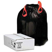 Webster Bulk Outdoor Drawstring Trash Bags, Black, 33 Gallon, 1.2 Mil, 150/Box