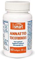 SUPERSMART - Vitamins - Annatto Tocotrienols 50 Mg - Beneficial for Cardiovascular Health. 90% Delta-Tocotrienols, The Most Biologically Active Form of Vitamin E. 60 softgels