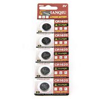 Cotchear CR1620 5009LC Lithium Blister Pack 3V 3 Volt Coin Cell Batteries (5 pcs)