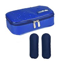 ONEGenug Medical Isothermal Cool Bag for Diabetes Insulin, Diabetic Supplies Travel Case Organizer + 2 Ice Packs