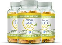 Fast Acting Weight Loss Pills. Natural Appetite Suppressant & Fat Burner Supplement to get Slim Fast - Lose Weight or 100% Money Back Guaranteed (3 Bottle - 90 Diet Pills) - Miracle Burn 360