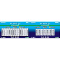 Panasonic BK-3MCCA16FA eneloop AA 2100 Cycle Ni-MH Pre-Charged Rechargeable Batteries & BK-4MCCA12FA eneloop AAA 2100 Cycle Ni-MH Pre-Charged Rechargeable Batteries