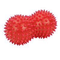 Tihebeyan Peanut Spiky Massage Ball, Fitness Muscle Massaging Trigger Point Massage Yoga Therapy Ball Roller Back Arm Foot Body Relax Ball(red)