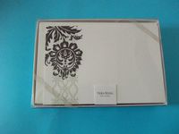 Vera Wang 50-B48767 10 Cards with Envelopes Paisley LetterPres 4 3/4" x 7"