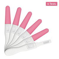AccuMed Midstream Pregnancy Test, Early Detection 6-Count Home Pregnancy Test Kit, Individually Wrapped, Clear & Easy HCG Test Results.