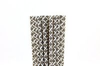 Black Damask Paper Straws - Black, Damask (50)