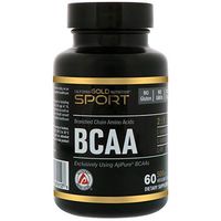 California Gold Nutrition, BCAA, Branched Chained Amino Acids, Japanese Sourced- AjiPure Amino Acids, 500 mg, 60 Veggie Capsules, Milk-Free, Fish-Free, Gluten-Free, Soy-Free, Wheat-Free, CGN