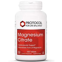 Protocol For Life Balance - Magnesium Citrate - Promoting Cellular Health and Muscle Performance While Providing Cardiovascular and Circulatory Support - 100 Tablets