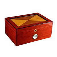 Humidor cedar wood lining with humidifier and hygrometer constant temperature and humidity storage and storage collection large capacity cigarette box 50-80 cigar ble f New classic Portable cigar humi