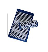 Cushion Acupuncture Sets Acupressure Mat/Pillow Massage Mat Massage and Relaxation,Blue Set no Bag