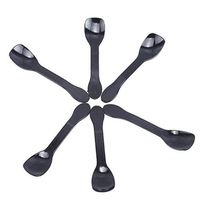 YESMAEA 500PCS Disposable Plastic Mini Spoon Small Taster Spoons Frozen Dessert Supplies,black