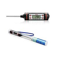 Thermometer - Home Kitchen Thermometer - Accurate Measurement, Suitable for A Variety of Environments, Simple and Elegant (Black, White, 9.2 * 1.2 * 1.2 Inches)