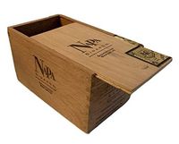 Cigar Premium Wood Empty Slide Box Case for Crafts, Guitars or Storage (Napa 6x44)