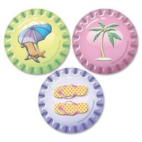 Bottle Caps Envelope Seals - Set of 144 (3 Designs) Self-Adhesive, Flat-Sheet, 1-1/2" Sticker Seals, By Colorful Images