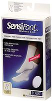 JOBST SensiFoot Compression Support Socks Crew Length Sock 8-15mmHg, M, White