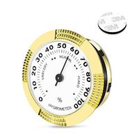 Cigar 60mm Round Golden humidor Hygrometer Hygrometer humidor high Responsive