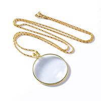 Vision Assist 6X Magnifying Glass Necklace Zinc Alloy Sweater Pendant Ornaments Reading Newspaper Hanging Magnifier Auxiliary Supplies