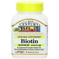 21st Century Biotin 5000mcg Capsules 110 ea (Pack of 10)