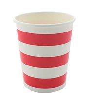 Youmewell Red Striped Party Paper Cups 36 Count