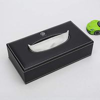 T-ZJHC Car car Tissue Box seat car Interior Supplies Creative Paper Box car with Tray Set, Black Metal Standard