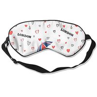 100% Silk Sleep Mask Eye Mask London Umbrella Soft Eyeshade Blindfold With Adjustable Strap For Men Women And Kids For Sleeping Travel Work Naps Blocks Light