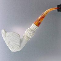 Soaring Eagle 1/2 Bend Half Meerschaum Churchwarden Pipe M09020