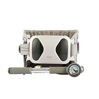 ALPHAY Lumbar Support Back Belt Massager Traction Device Portable Home Use for Lower Back Pain Relief(S,Grey)