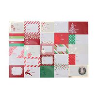 Amosfun 12 Sheets Christmas Gift Tag Stickers Self Adhesive Christmas Name Tags Gift Labels Sealing Stickers for DIY Gift Packing