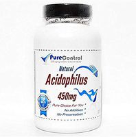 Natural Acidophilus 450mg - 500 Million Live Active Cultures/No Refrigeration // 200 Capsules // Pure // by PureControl Supplements