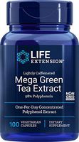 Life Extension Mega Green Tea Extract (Lightly Caffeinated) 98% Polyphenols, 100 Vegetarian Capsules