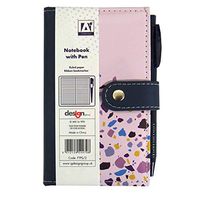 Slim Faux Leather Pocket Closing Notebook with Pen - Falling Colours, Size 6.1" x 3.7"