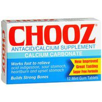 Chooz Antacid Calcium Supplement - 12 Mint Gum Pieces