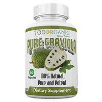 Todorganic - 100% Pure Organic Soursop Graviola Leaves, 60 Capsules | Healthy Skin & Helps Promotes Cell Growth - Soursop Supplement - Non-GMO, Gluten Free 800 Mg Or Vitamin B17