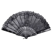 Lace Silk Folding Hand Held Fans，Chinese Retro Style，Hand Fan Festival Fan Gift Fan Craft Fan Folding Fan Dance Fan