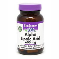 BlueBonnet Alpha Lipoic Acid Vegetarian Capsules, 600 mg, 60 Count