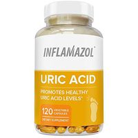 Inflamazol Uric Acid Cleanse | Powerful Uric Acid Cleanse to Promote Healthy Uric Acid Levels – Target Associated Pain & Discomfort, Gout, Joint Support - 120 Vegetarian Capsules (1 Bottle)