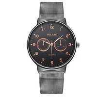 Boyfriend Wrist Watch,iMakcc YOLAKO Wrist Watch Stainless Steel Solid Color Watch (Black)