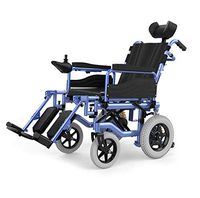 YLFGSLEP Electric Wheelchair, Lightweight Disabled Elderly Intelligent Folding Power Wheelchair, Adjustable backrest with backrest,Powerchair, Reclining Four-Section Adjustable legrest