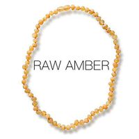 Meraki Adult Amber Necklace - Raw Unpolished Baroque Baltic Amber Necklace | All Natural Pain Relief for Adults to Help Migraines, Sinuses, Arthritis and More | Honey Color (18 Inches)