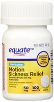 Equate Motion Sickness 50 mg 100 Tablets (Compare to Dramamine) (1)