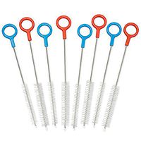 Heavy Duty Straw Cleaning Brushes Set of 8 - for Long Reusable Drinking Straws and Hard to Clean Areas