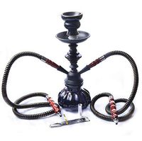 Arabian Hookah High Quality Modern Hookah - Hose Hookah Complete Set - Mini Pumpkin Hookah Glass Vase,Black