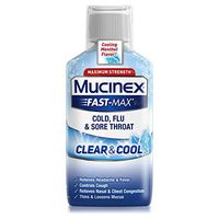 Mucinex Fast-Max Clear & Cool Cold, Flu, Sore Throat Liquid 6 oz