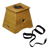 LDEXIN Premium Portable Bamboo One Hole Acupuncture Box Copper Moxa Box Stick Burner Moxibustion Tank