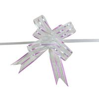  Gift Pull Bows for Presents, Weddings, Birthdays, Baby Showers, Iridescent Sheer Organza Ribbon, 3/4 Inch Wide, Set of 10
