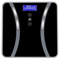 Jentouzz Electronic Scale Portable Accurate Practical Body Bathroom Fat Scale Display Seven Ttems of Data 180KG/400 Pounds (Black)