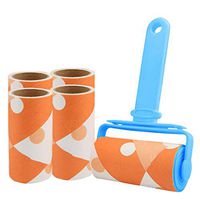 Clothing Sticky hair roller Sticky Brush, Oblique Tearing Sticky Roller Clothes Hair Remover Car Seat Cleaner (60 Sheets Per Roll) Sticky paper (color : Blue)